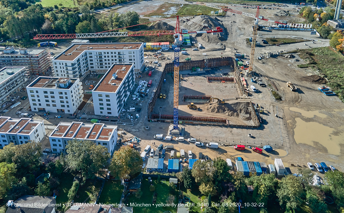 08.10.2020 - Baustelle Alexisquartier und Umgebung in Neuperlach 08.10.2020 - Baustelle Alexisquartier und Umgebung in Neuperlach